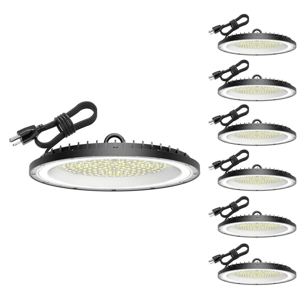 AIKVSXER 10.6 in. Black Integrated LED UFO High Bay Light 45000