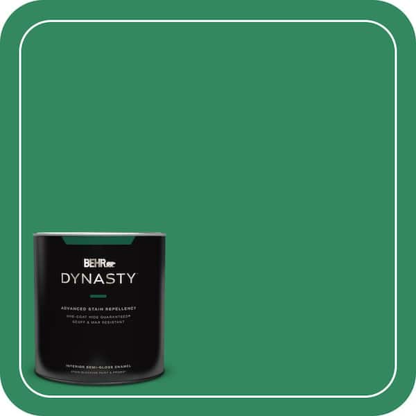 BEHR DYNASTY 1 qt. #P420-6 Exquisite Emerald Semi-Gloss Enamel Interior Stain-Blocking Paint and Primer