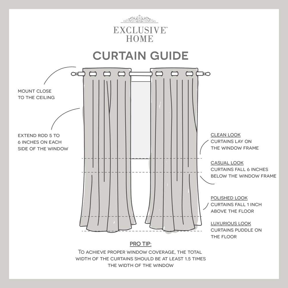 Dove Grey Polyester Light-Filtering Grommet Curtain Panel