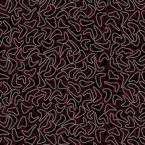 4 ft. x 8 ft. Laminate Sheet in Ebony Red Boomerang with Virtual Design Gloss Finish