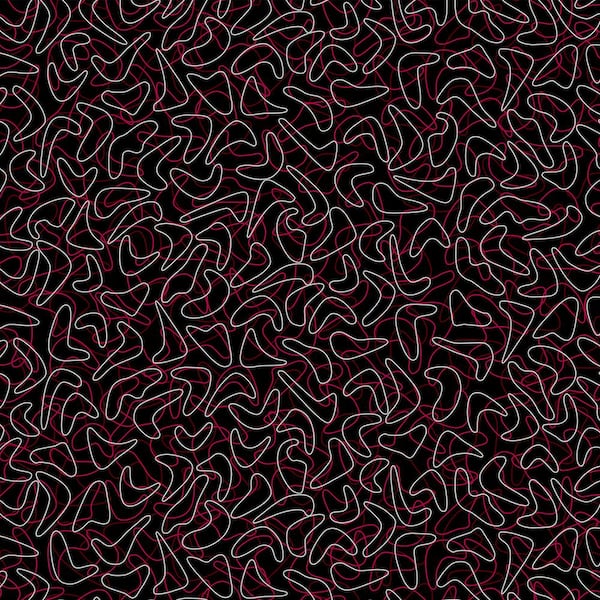 Wilsonart 5 ft. x 12 ft. Laminate Sheet in Ebony Red Boomerang with Virtual Design Gloss Finish