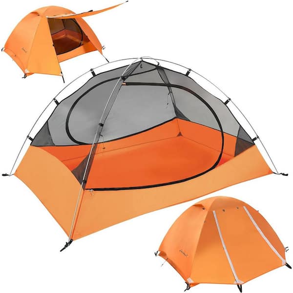 ITOPFOX Light-Weight 2-Person Polyester Camping Tent in Orange