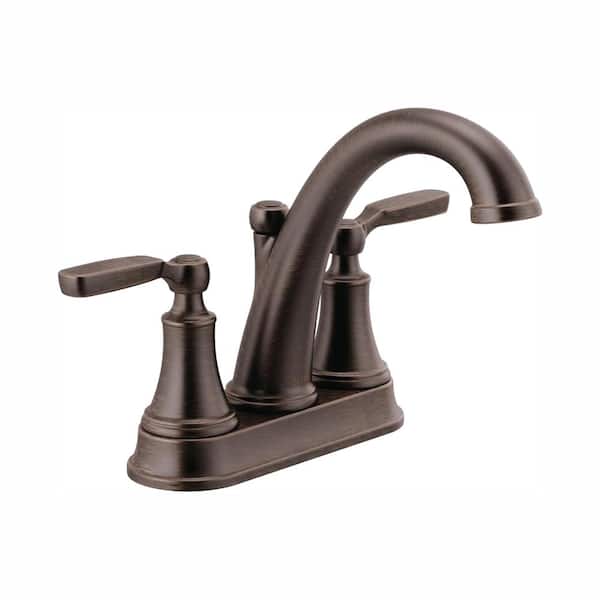 Centerset 2 Handle Bathroom Faucet, Delta Woodhurst Venetian Bronze 1 Handle Bathtub And Shower Faucet
