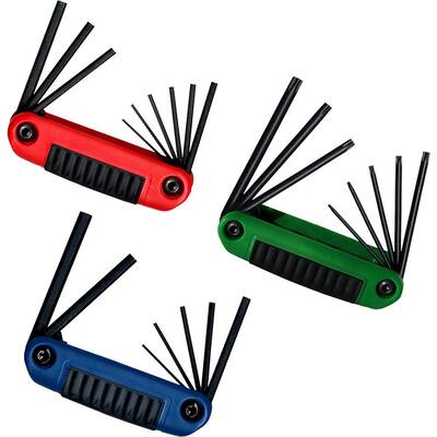 Combination Ergo-Fold Fold-up Set Sizes 5/64 to 1/4 and Size 1.5 to 6 and Torx Sizes T8 to T40 (24-Piece)