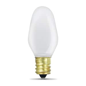 48 Incandescent Night Light Bulbs Clear 4 Watt C7 120 Volt Candelabra Base 