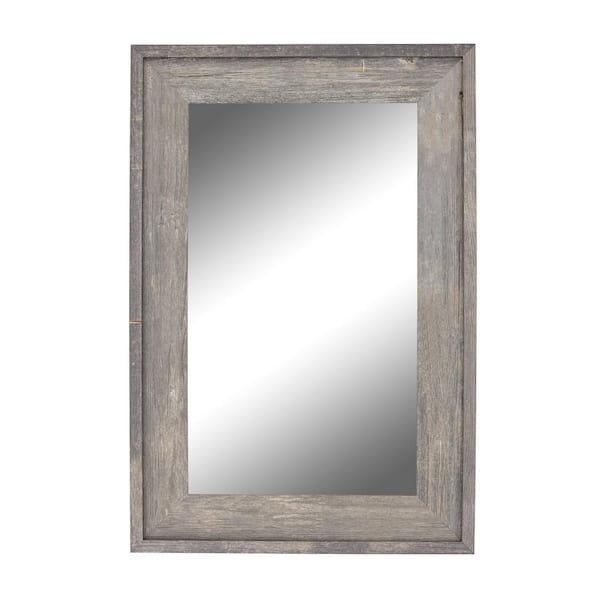 Hitchcock Butterfield Farmstead 30.75 in. x 66.75 in. Rustic Rectangle Framed Gray Full-Length Decorative Mirror