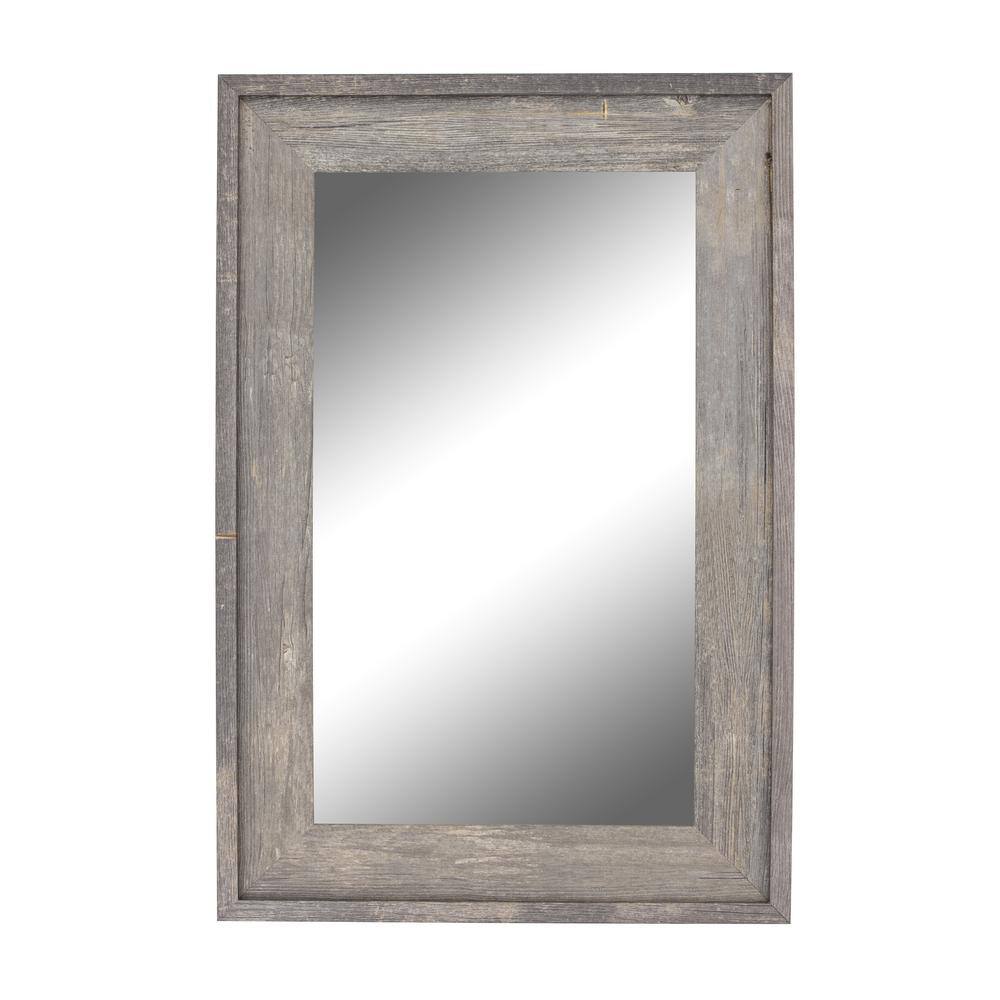 Hitchcock Butterfield Farmstead Gray 42.5 in. x 54.5 in. Rustic Rectangle Framed Gray Vanity
