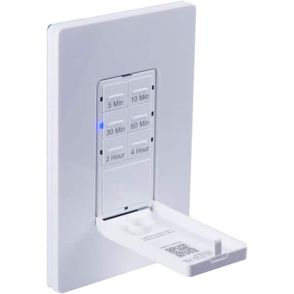 6-Setting Indoor Push Button Countdown Timer with Door, White