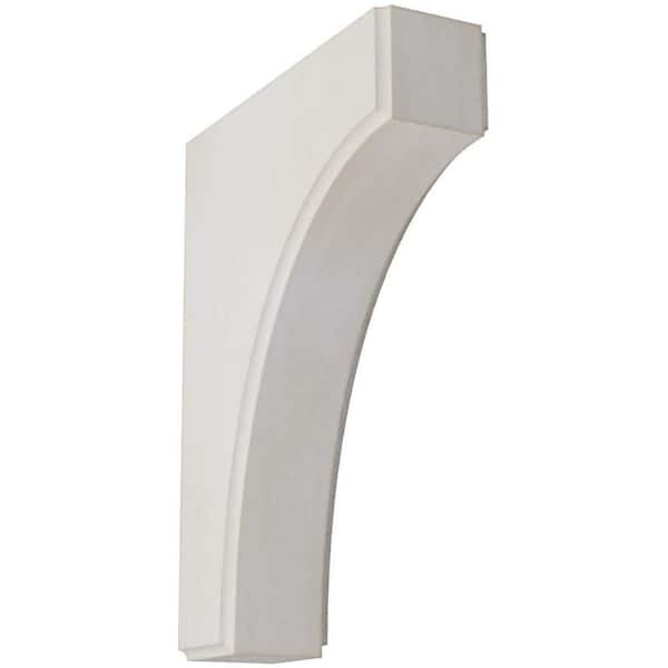 Ekena Millwork 1-3/4 in. x 8 in. x 6 in. Chalk Dust White Clarksville Wood Vintage Decor Bracket