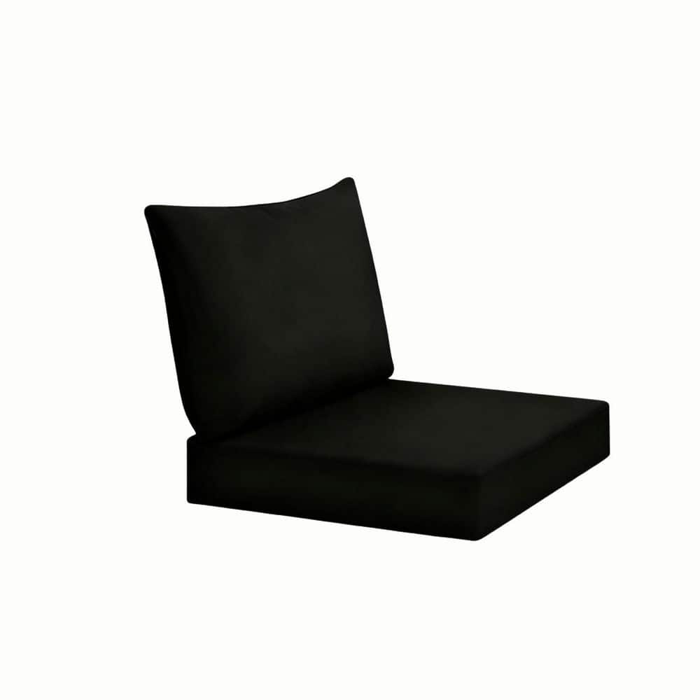 NEIGHBORHOOD WIND AND SEA クッション　黒 24 in. x 44 in. Outdoor Lounge Chair Cushions for Patio Furniture
