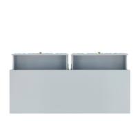 Linon Home Decor Dixon Gray 6-Drawer 48 in. Wide Dresser with Geo Front THD02865