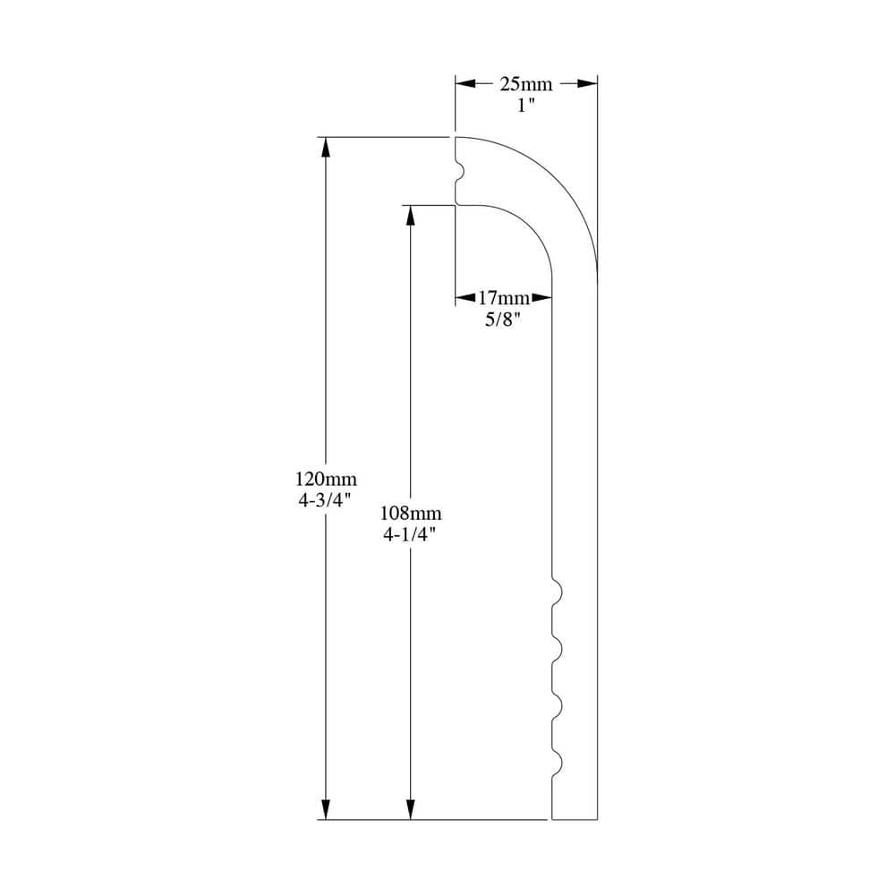 Primed White High Impact Polystyrene Baseboard Moulding Set