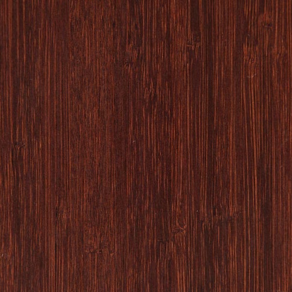 Plush Dark Brown Mahogany 47 in. x 60 in. Bamboo Tri-Fold Office Chair Mat without Lip