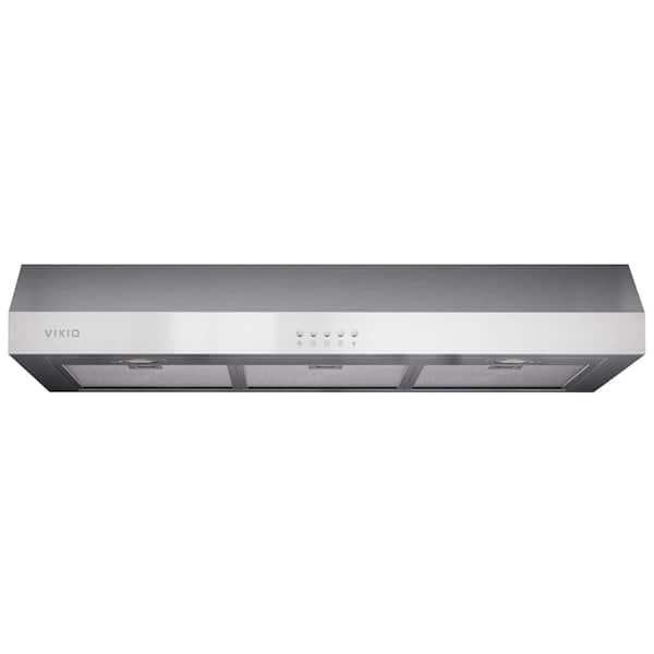 30 in. 600 CFM Ducted Under Cabinet Range Hood in Stainless Steel with Mesh Filters and Push Buttons