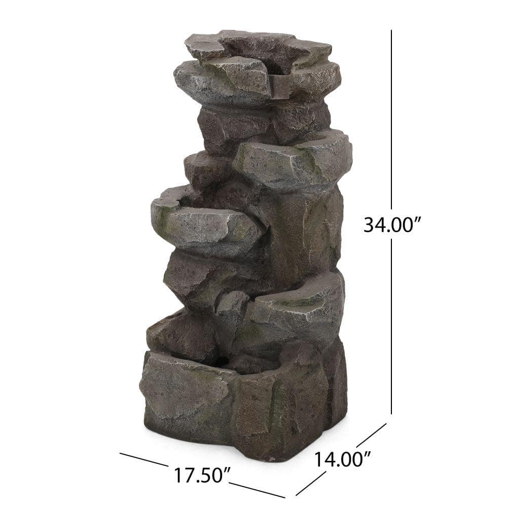 APACHE 4 TIER FOUNTAIN, Candler Outdoor Fountain, Stone Gray, No Assembly Required price history on PriceWatchPro