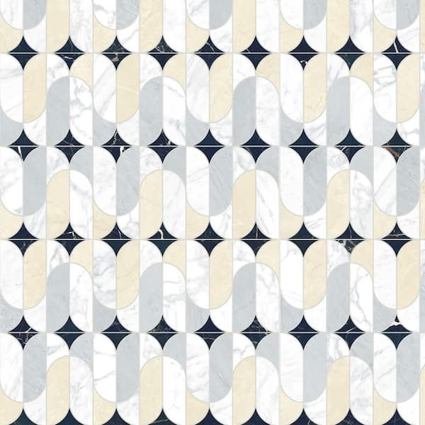 Reve Ovales Deco 24 in. x 47 in. Porcelain Floor and Wall Tile (15.5 sq. ft. /Case)