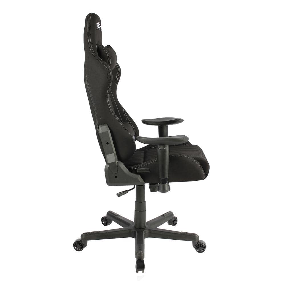 Racer High-Back Black Fabric Ergonomic Gaming Chair with Memory Foam