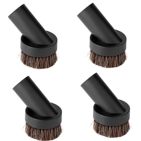 Vacuum Dusting Brush Round Soft Natural Bristle Attachment for Most Vacuums (4pcs-Pack) Cleaning Tool