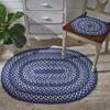 Park Designs 32 in. x 42 in. Blue and Yellow Cottage Braided Oval Rug  4957-274 - The Home Depot