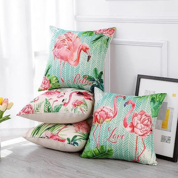 Pink and green fashion outdoor pillows