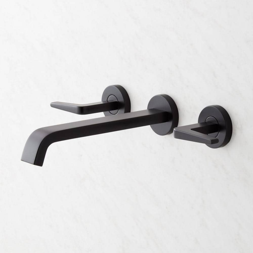 SIGNATURE HARDWARE Lexia Single Handle Wall Mounted Bathroom Faucet in