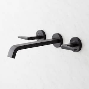 Lexia Single Handle Wall Mounted Bathroom Faucet in Matte Black