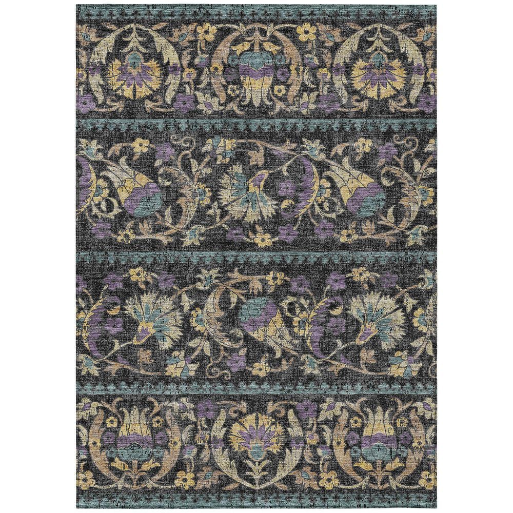 Chantille Machine Washable Indoor/Outdoor Abstract ACN2480 Black 3 ft. x 5 ft. Area Rug price history on PriceWatchPro