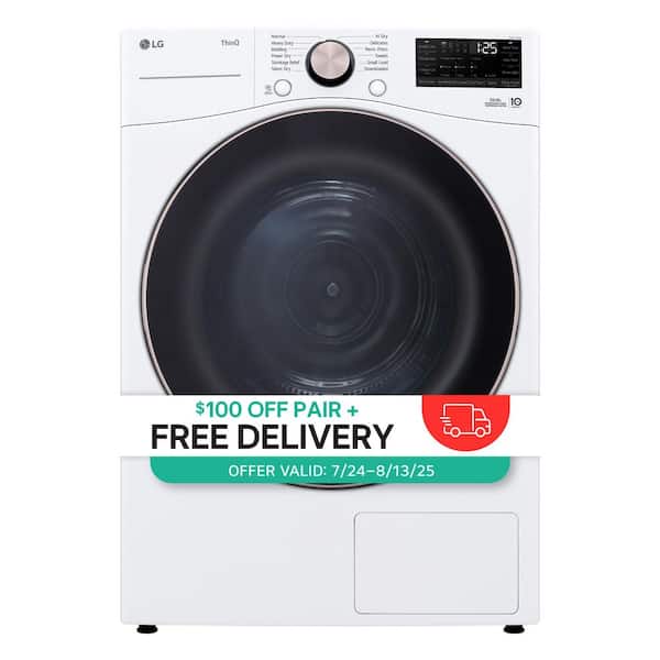 7.8 cu. ft. Mega Capacity ventless Smart Front Load Dryer in White with Dual Inverter HeatPump Technology
