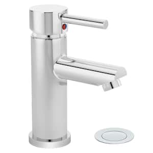 Dia Single-Hole Single-Handle Bathroom Faucet with Push Pop Drain in Polished Chrome (1.0 GPM)