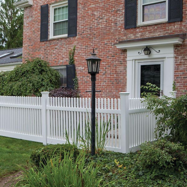 Yukon Straight 4 ft. H x 8 ft. W White Vinyl Fence Panel (Unassembled)