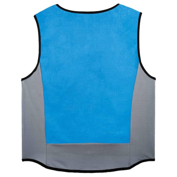 Ergodyne Chill-Its M Blue Wet Evaporative Cooling Vest 6667 - The Home Depot