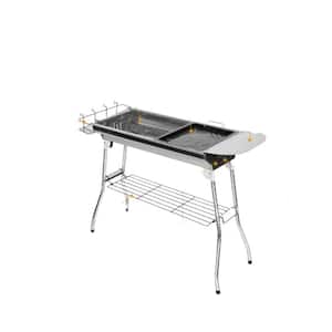 Foldable BBQ Grill Portable Charcoal Barbeque Grill Stainless Steel BBQ Grill for Picnic Camping