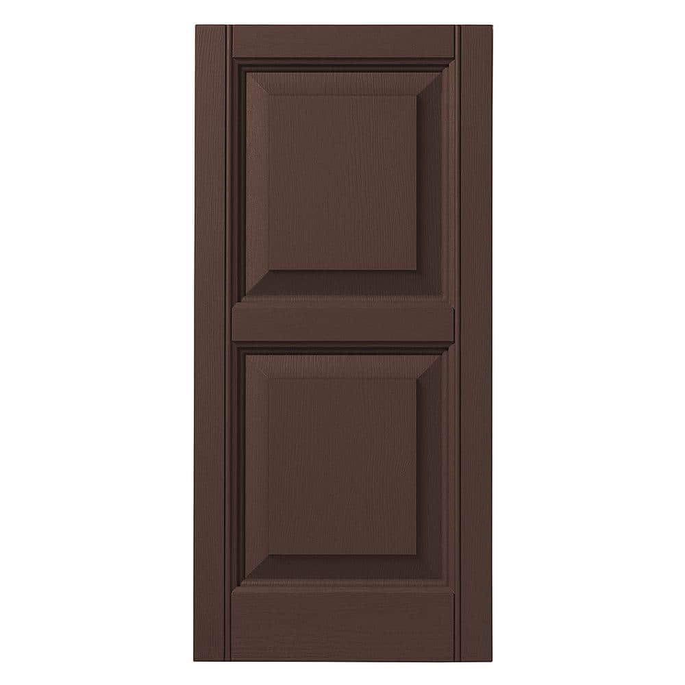15 in. x 39 in. Raised Panel Polypropylene Shutters Pair in Terra Brown price history on PriceWatchPro