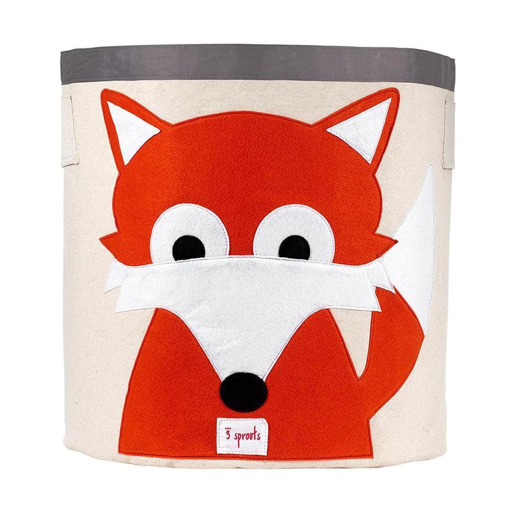 Canvas Storage Bin Laundry and Toy Basket for Baby and Toddlers, Fox