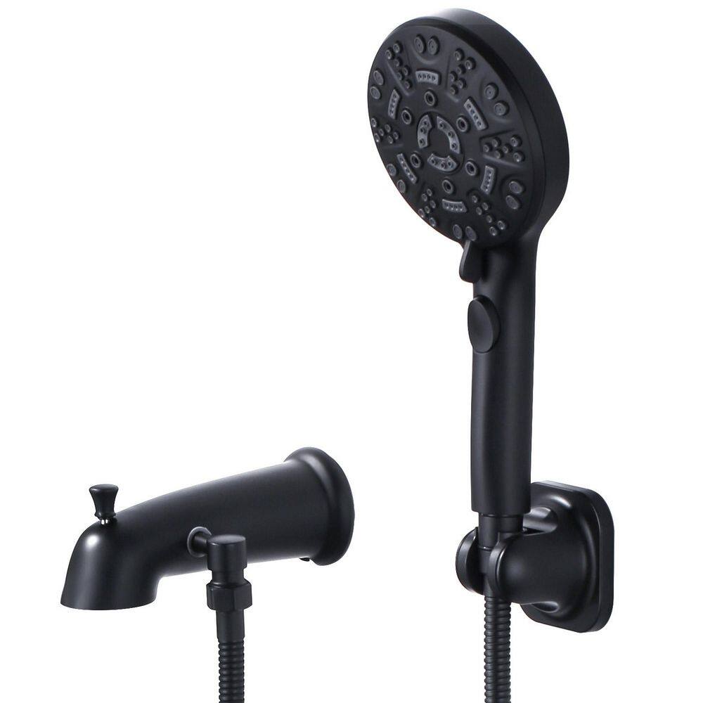 Tub Spout with 7-Spray Handheld Shower and Integrated Diverter in Matte Black price history on PriceWatchPro