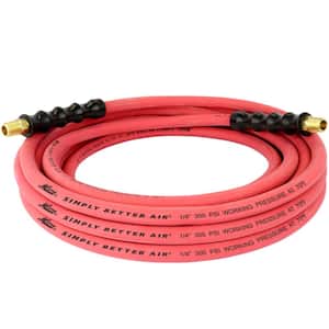 ULR 1/4 in. ID x 25 ft. (1/4 in. MNPT) Ultra-Lightweight Durable Rubber Air Hose for Extreme Environments