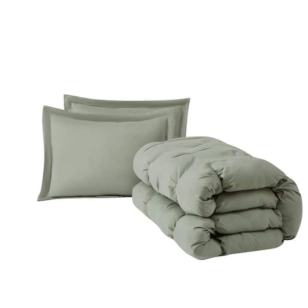 Truly Soft Cloud Puffer Grey Microfiber 2-Piece Twin Comforter Set  CS5545GYTX-1500 - The Home Depot