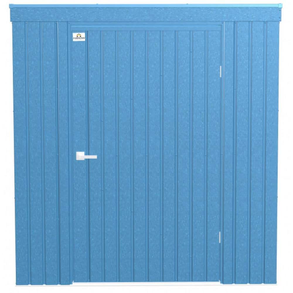 Elite 6 ft. x 4 ft. Blue Grey Metal Storage Shed