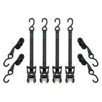 Tactical 14 ft. 500 lbs. Working Load Limit Ratchet Tie Down Strap (4-Pack)