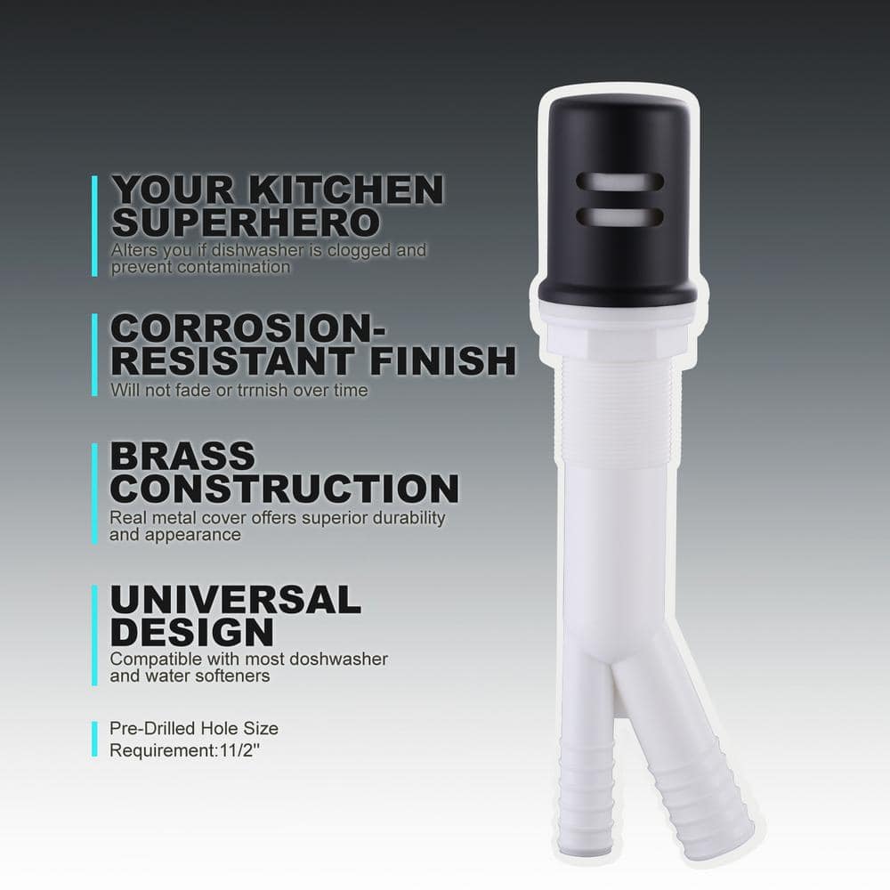 Matte Black Stainless Steel Pull-Down Kitchen Faucet with Air Gap Kit