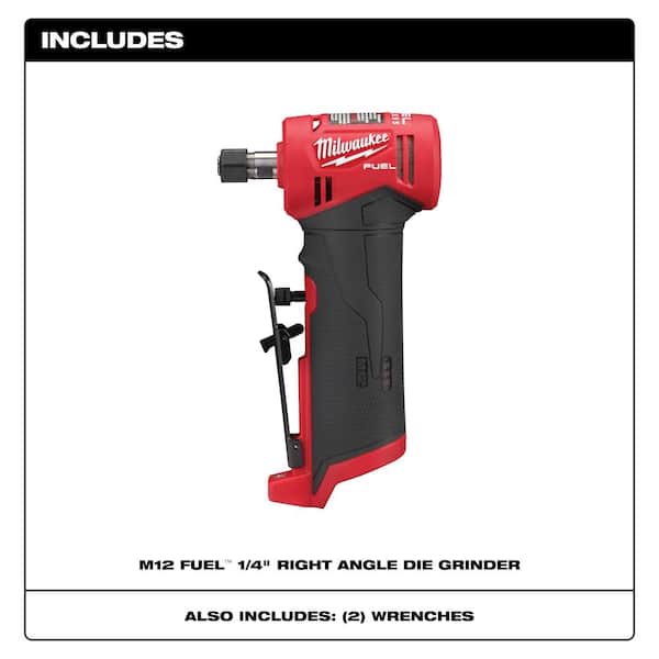 Milwaukee M12 FUEL 12V Brushless Cordless 1/4 in. Right Angle Die Grinder (Tool-Only)