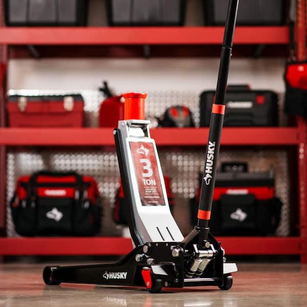 Husky 3 Ton Super Low / High Lift Floor Jack HPL4790N-HV-TH - The
