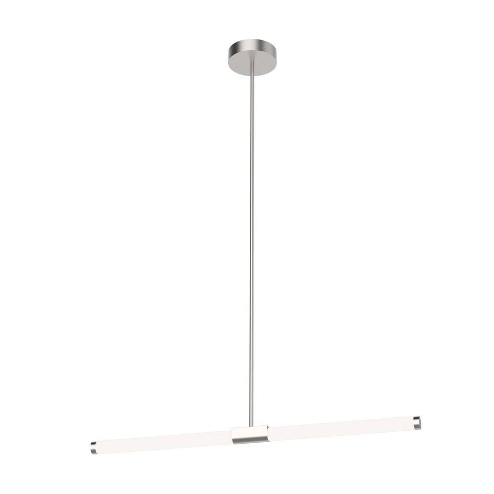 Akari Minimalist Brushed Nickel LED Island Pendant
