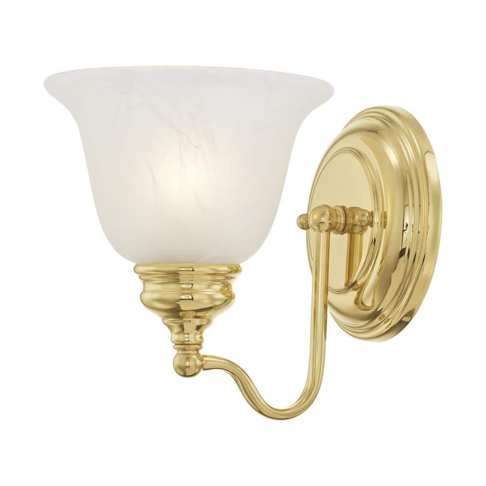 Essex Polished Brass Jelly Jar Vanity Light, 7.5" High