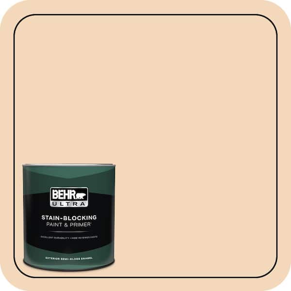 BEHR ULTRA 1 qt. #M250-2 Golden Pastel Semi-Gloss Enamel Exterior Paint & Primer