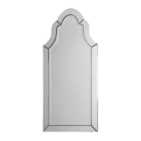 Unbranded 43.5 in. x 20.5 in. Polished Edge Arch Top Mirror