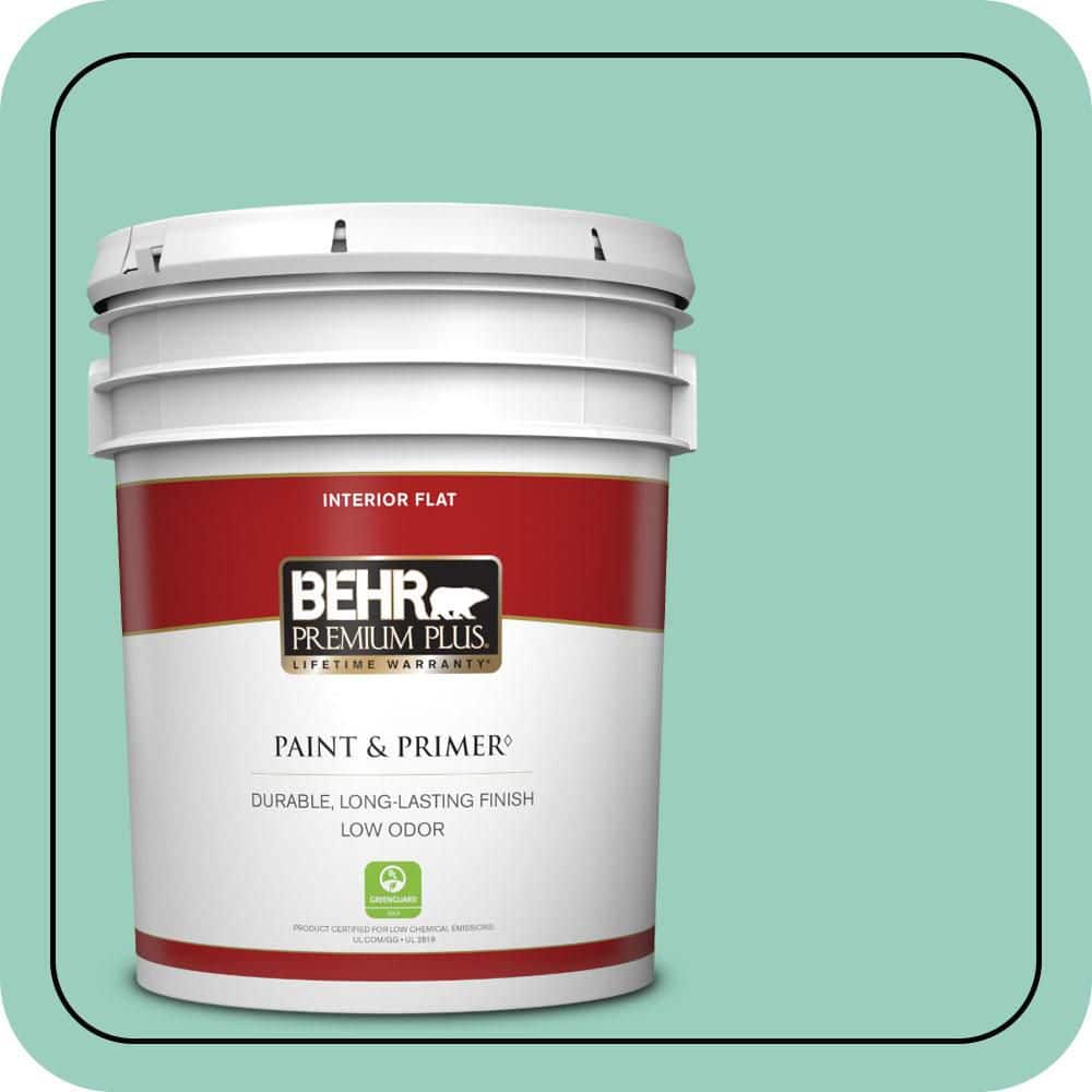 5 gal. Home Decorators Collection #HDC-SM14-6 Thermal Aqua Flat Low Odor Interior Paint & Primer price history on PriceWatchPro