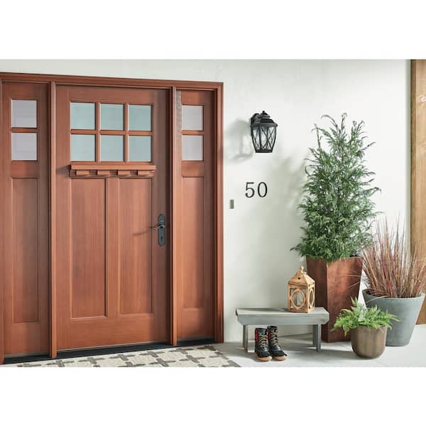 Tangier 13.5 in. 1-Light Olde Bronze Outdoor Hardwired Wall Lantern Sconce with No Bulbs Included (1-Pack)