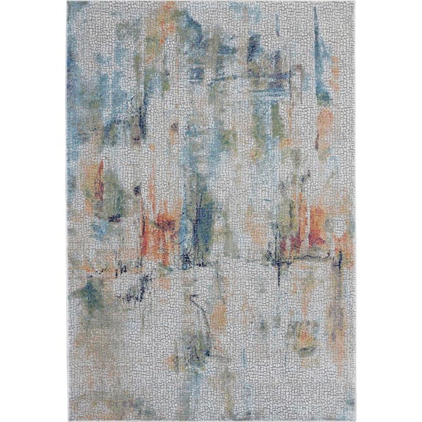 Nourison Global Vintage Ivory/Multicolor 4 ft. x 6 ft. Oriental Contemporary Area Rug