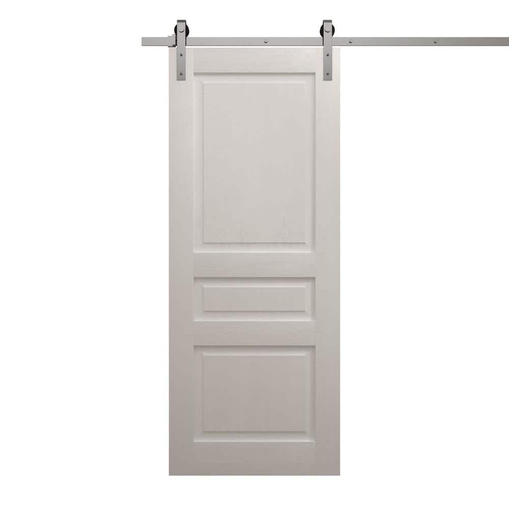Assembly Required 36 in. x 80 in. Painted White Oak Solid Wood Single Barn Door Slab With Hardware price history on PriceWatchPro